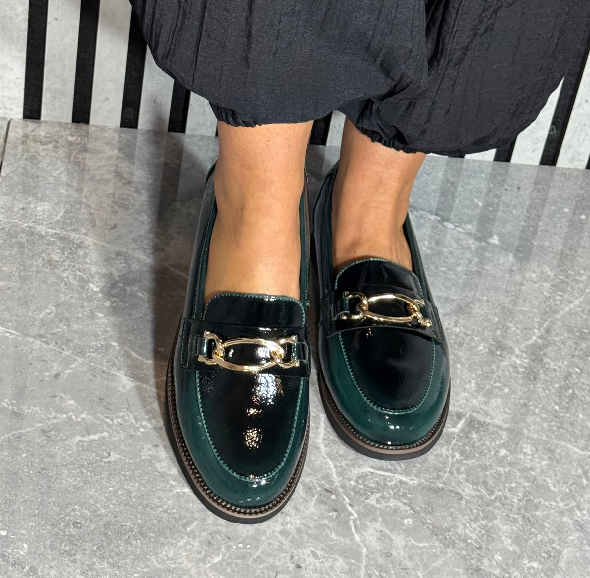 Zanni & Co - 'Phan Thiet One' Royal Teal Patent Loafer
