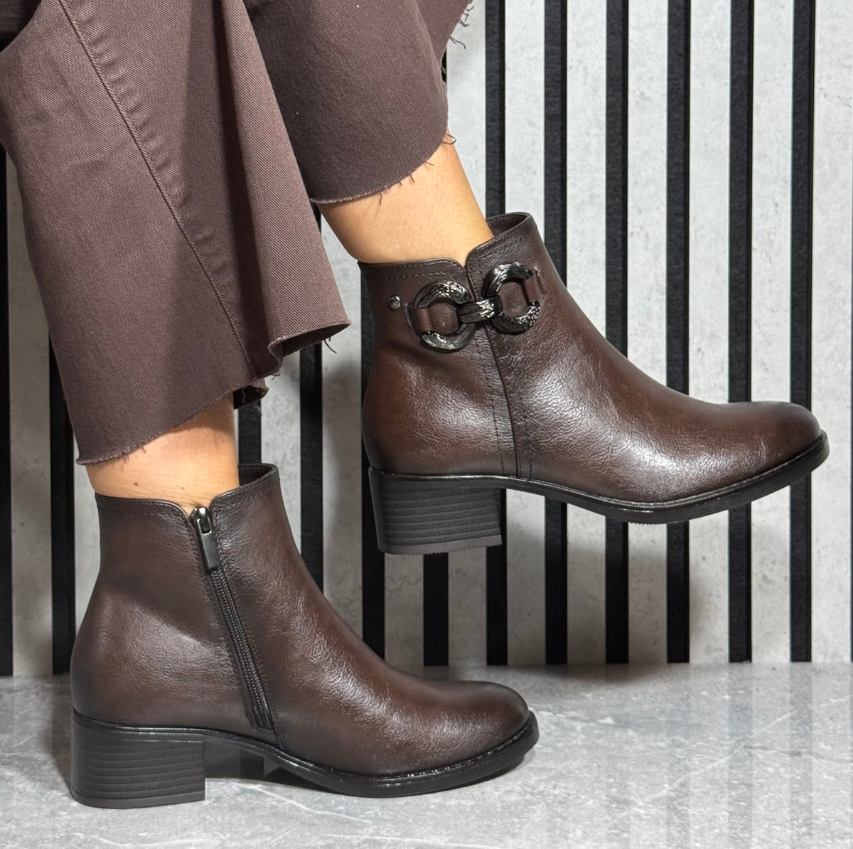 Patrizio Como - 'Imperia' Dark Brown Ankle Boot