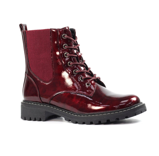 Lunar - 'Alexis' Burgundy Patent Boot