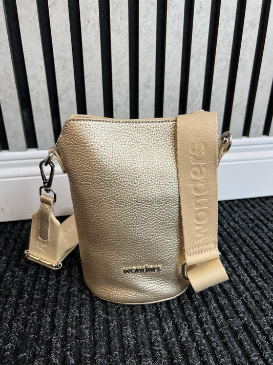Wonders - Gold Leather Crossbody Bag