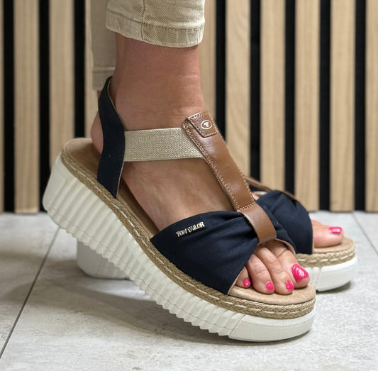 Tom Tailor - Navy Platform Sandal