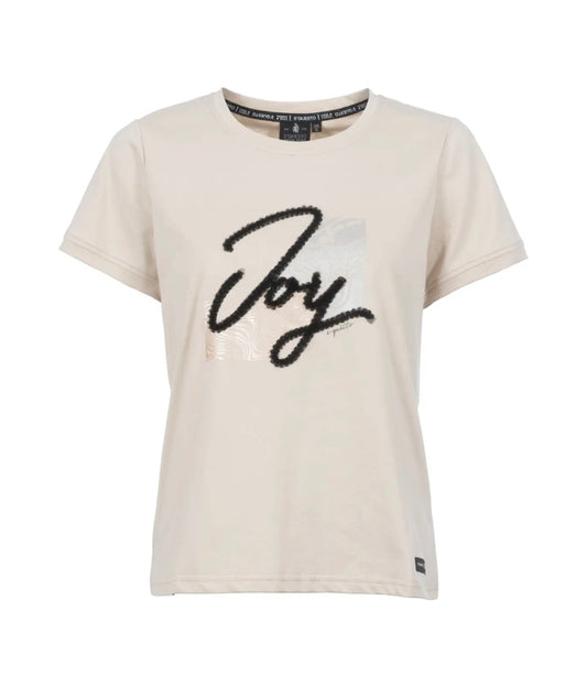 S’questo - Beige S/S Round Neck Tee