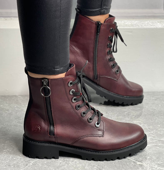 Remonte - Burgundy Leather Boot