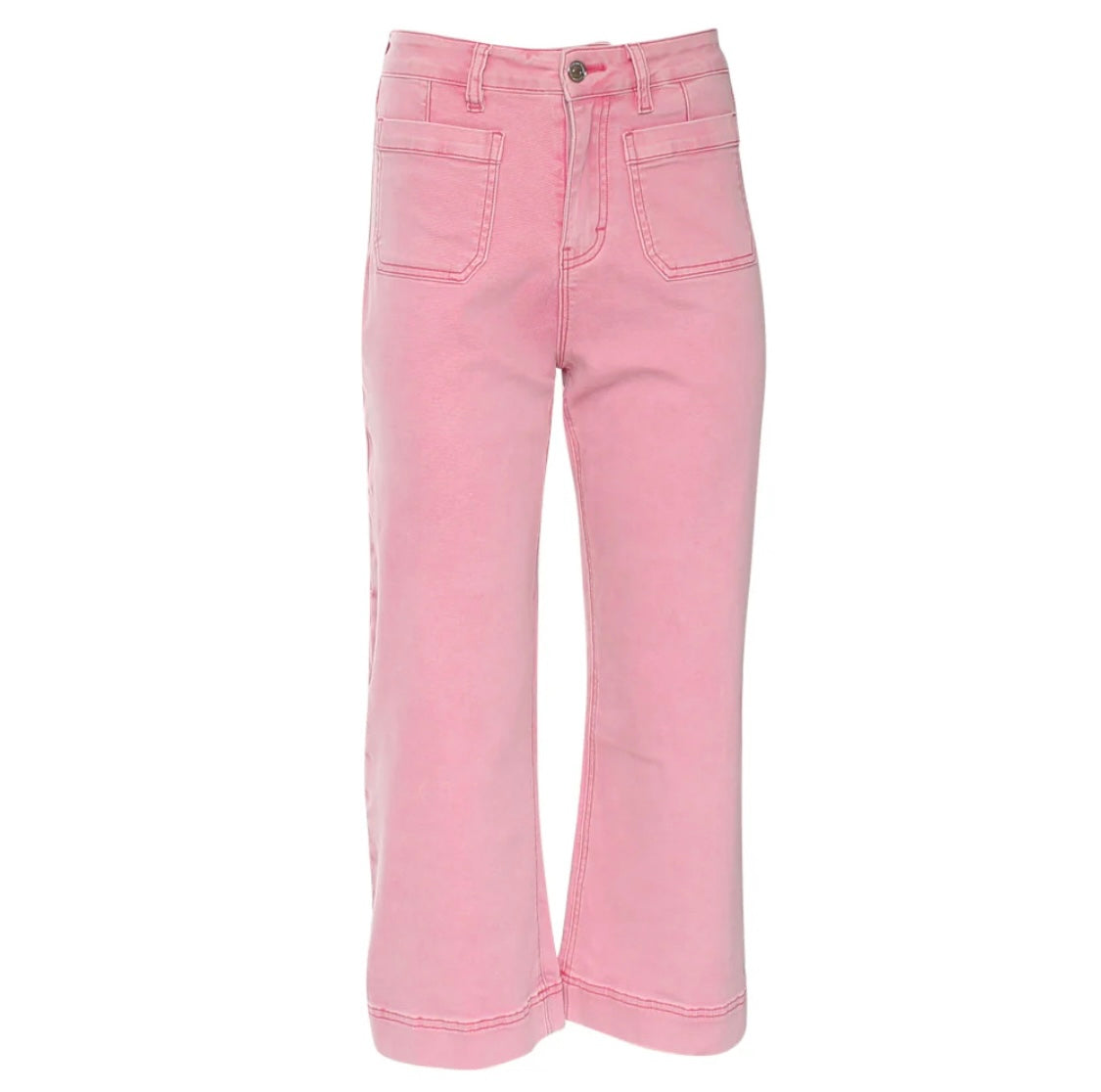 Rant & Rave ‘Laine’ Pink Ice Wide Leg Crop Jean
