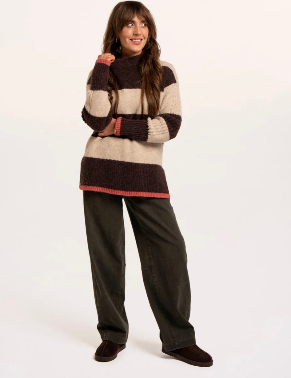 Brakeburn - ‘Eira’ Stripe Crew Neck Knitted Jumper