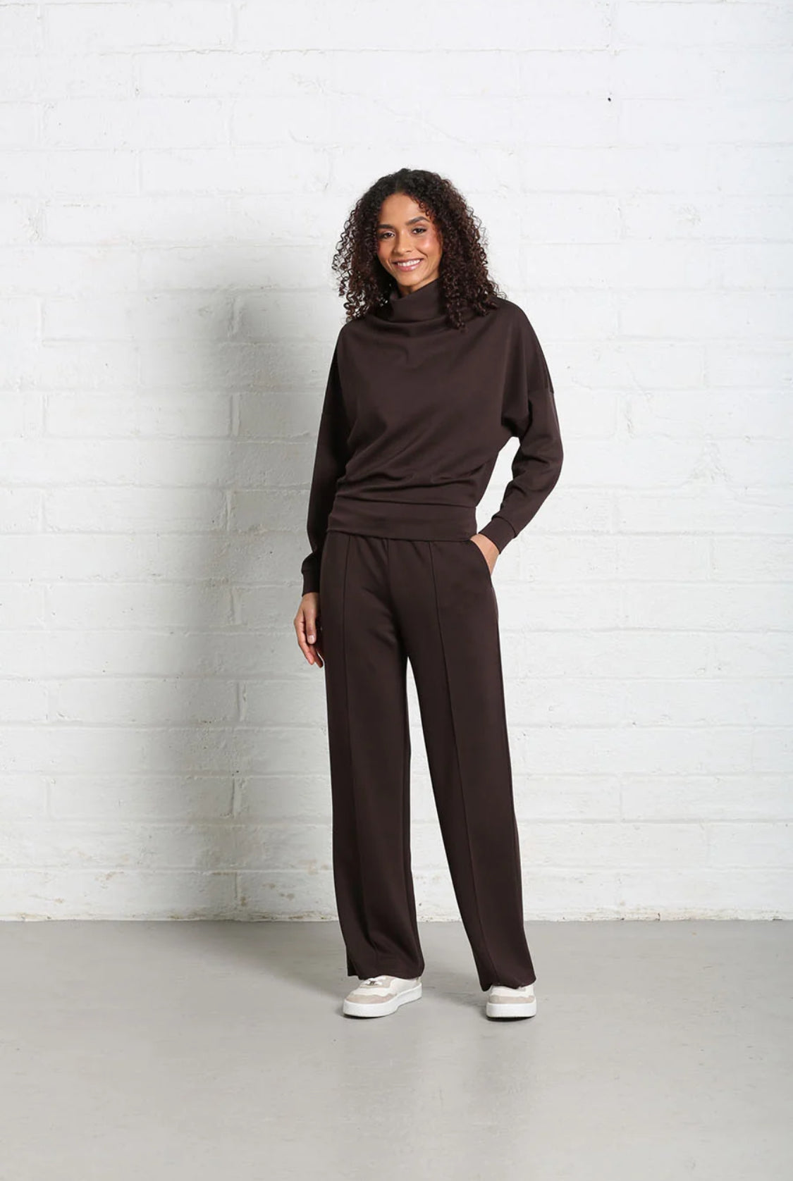 Rant & Rave - Sable Chocolate Brown Cowl Neck