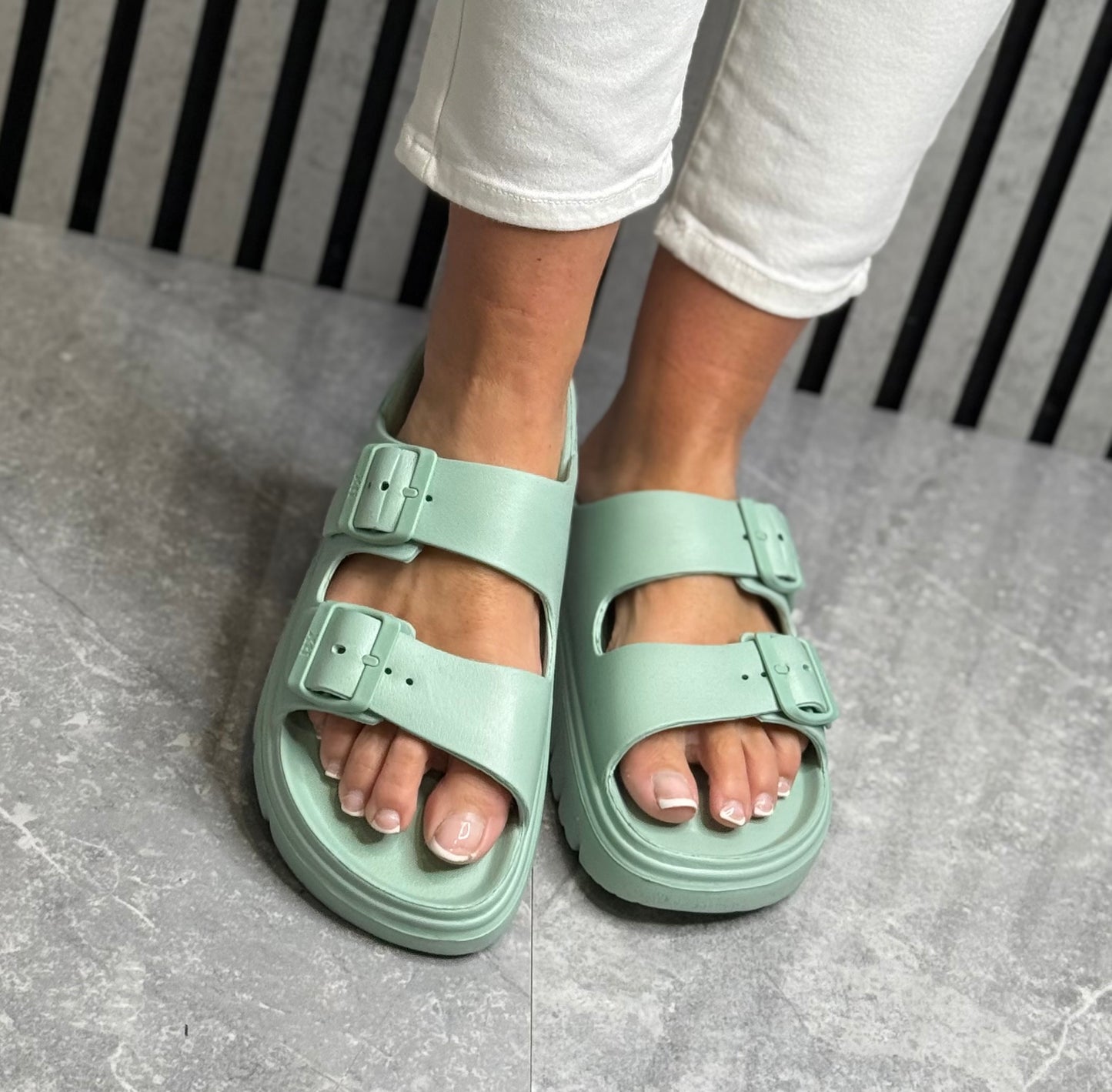 Xti - Aqua Double Strap Slider (142550)