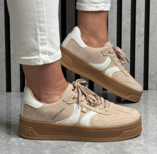 Xti - Beige Gum Sole Platform Trainer (143644)