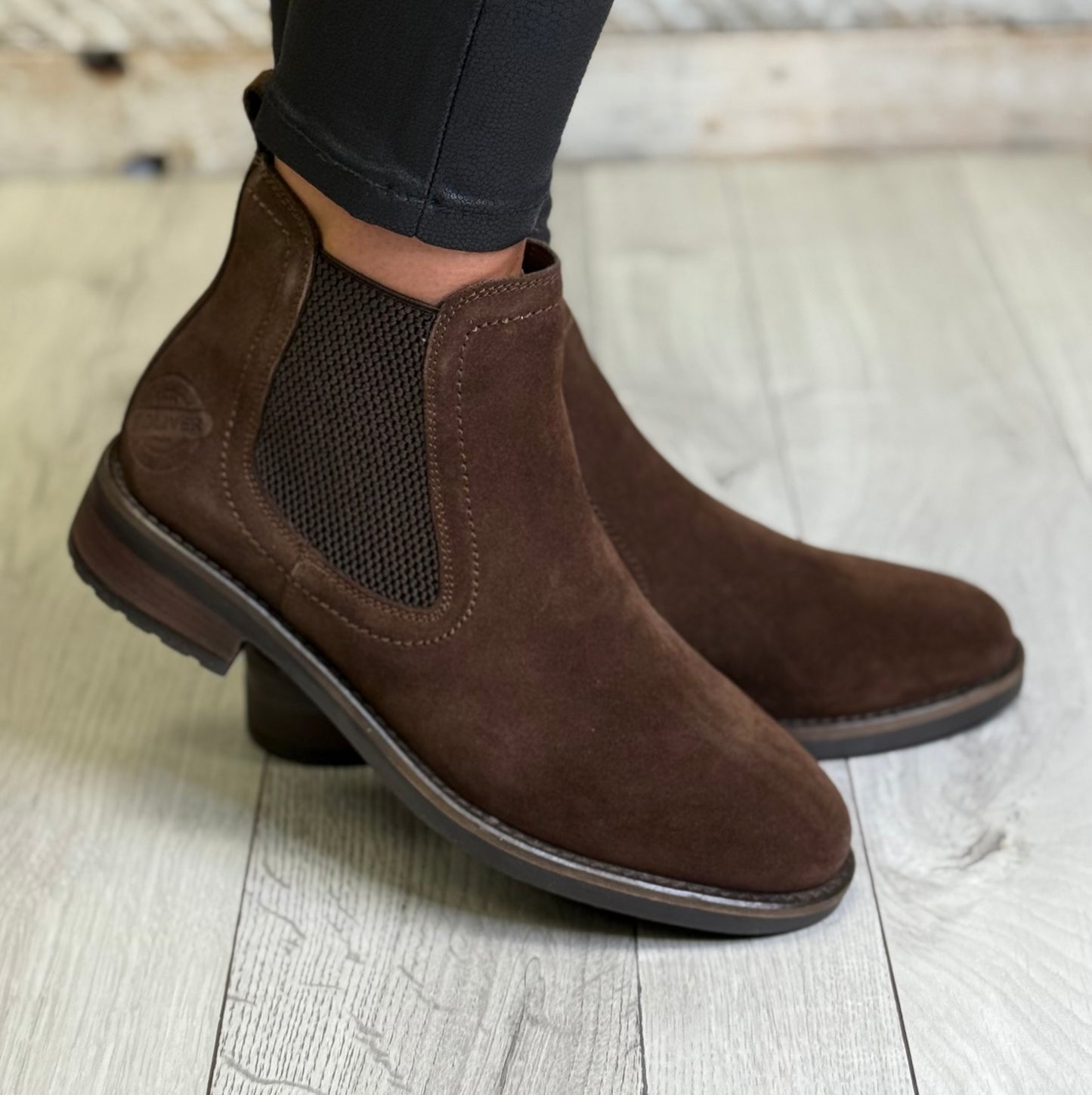 S Oliver - Brown Suede Chelsea Boot