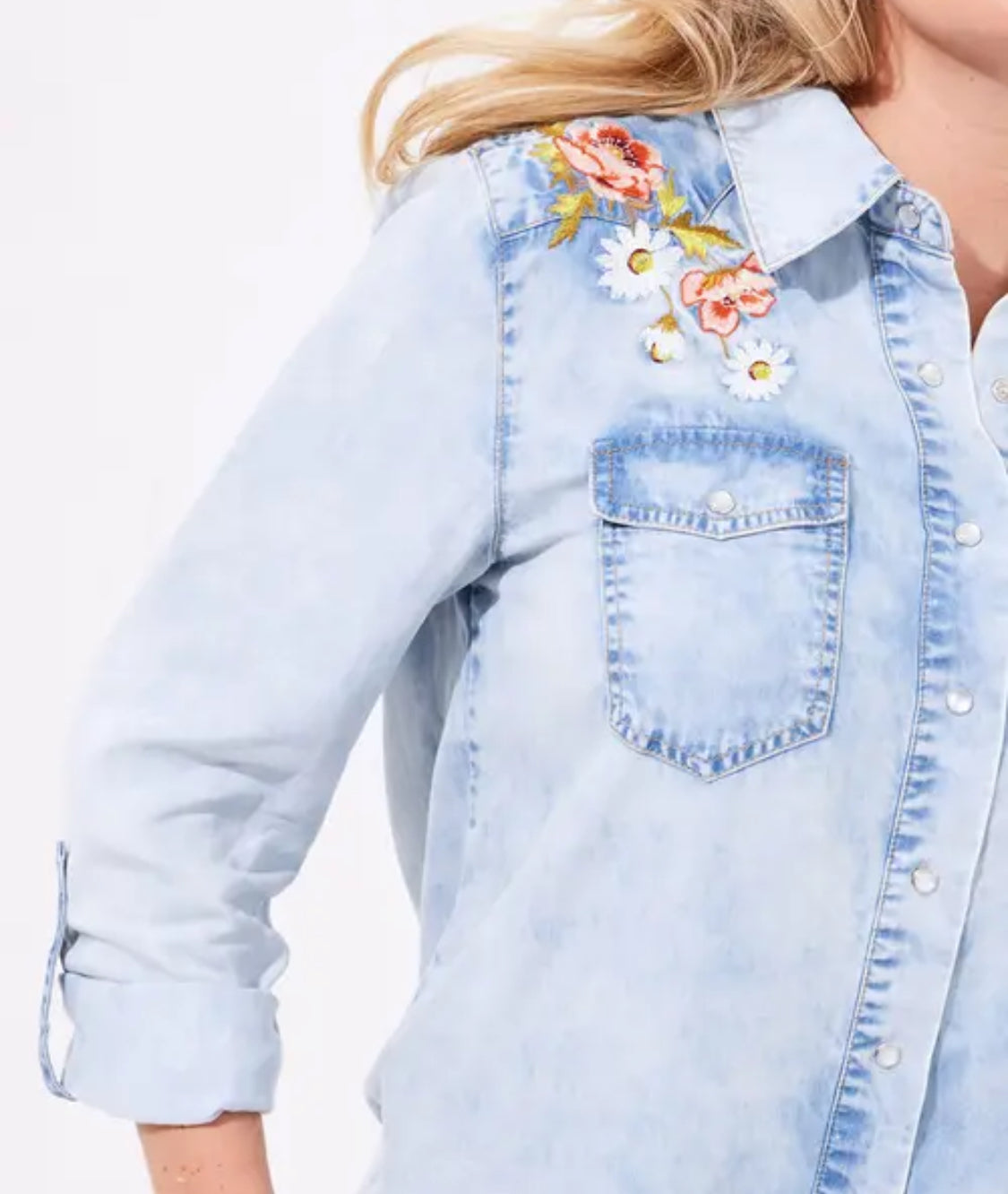 Joe Browns- Daisy Embroidered Denim Shirt