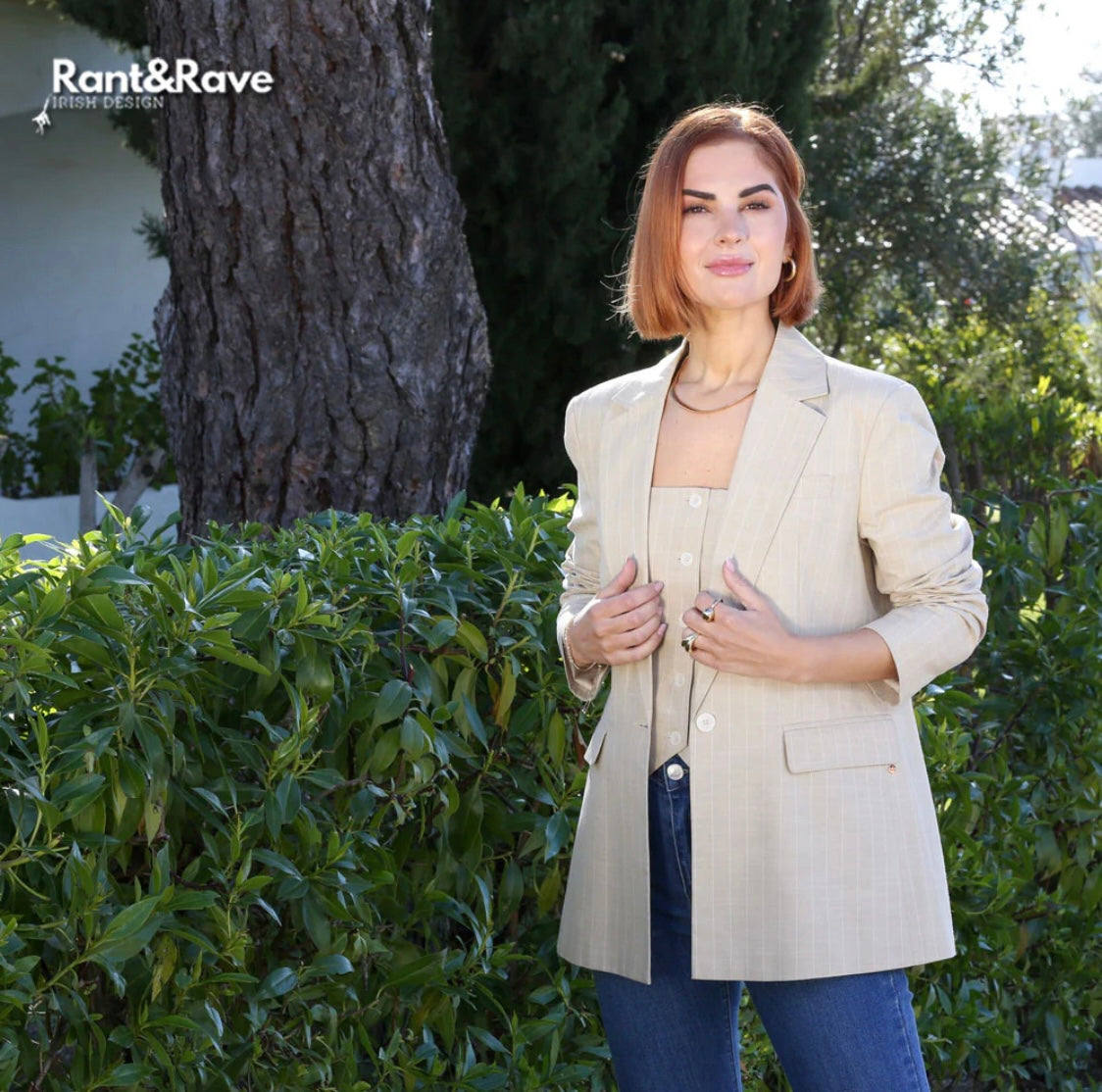Rant & Rave - ‘Edlyn’ Sand Waistcoat