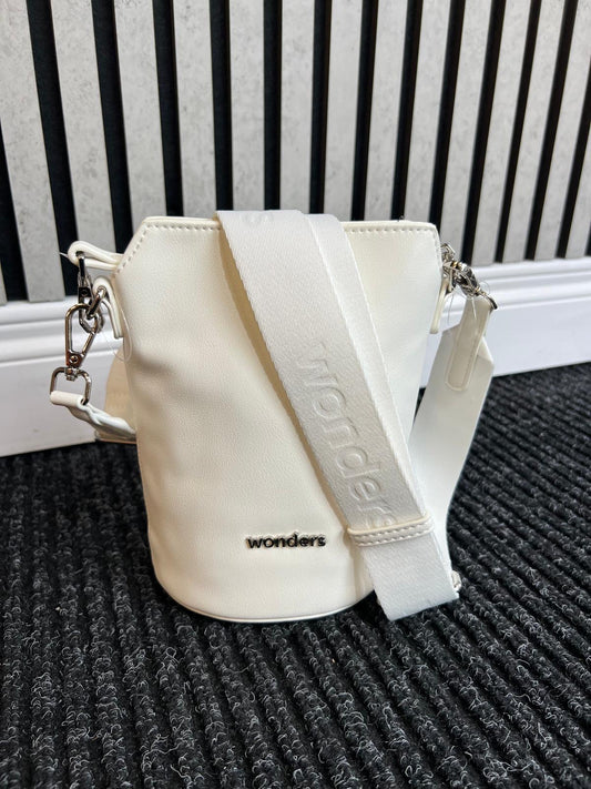 Wonders - White Leather Crossbody Bag