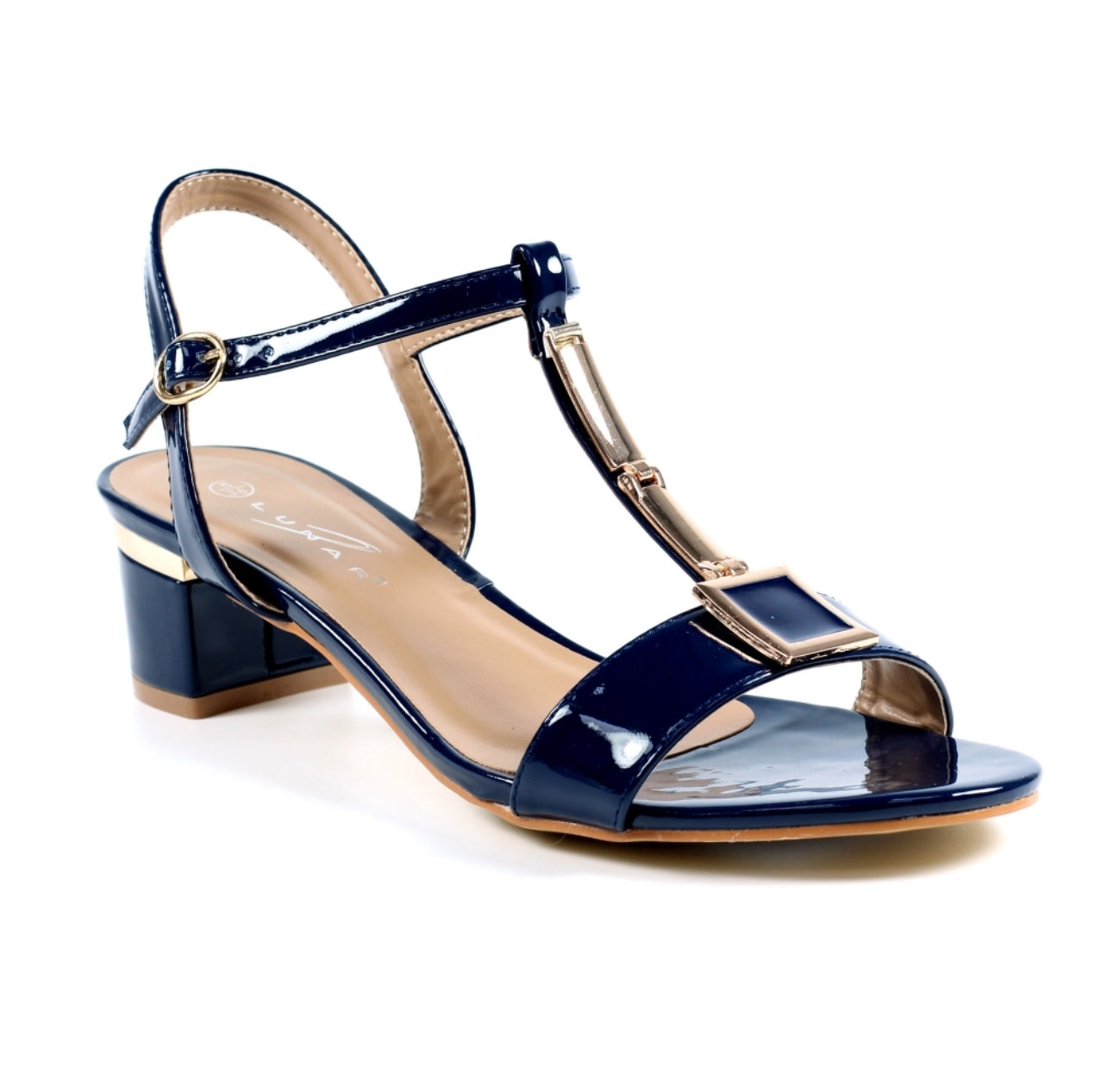 Lunar - 'Blaze' Navy Patent Sandal