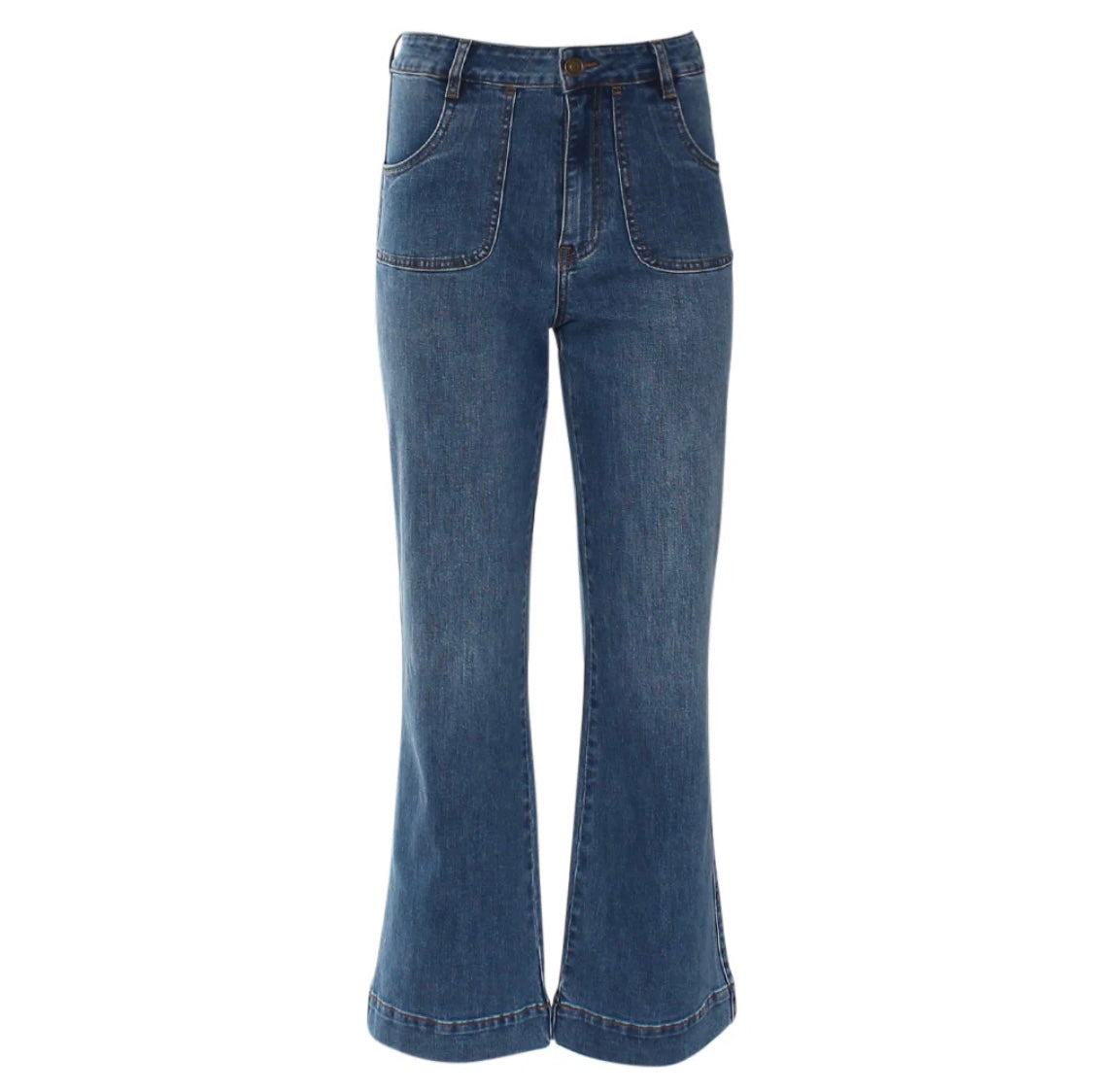 Rant & Rave - 'Janettte’ Mid Wash Wide Leg Jean