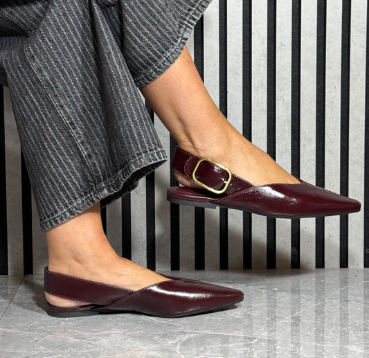 Xti - Burgundy Pointed Slingback Shoe (146399)
