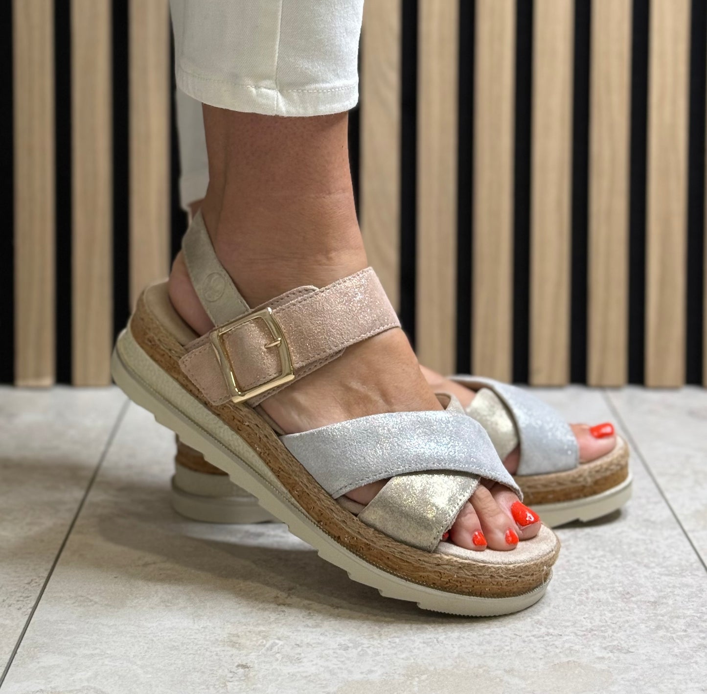 Rieker - Metallic Combo Sandal