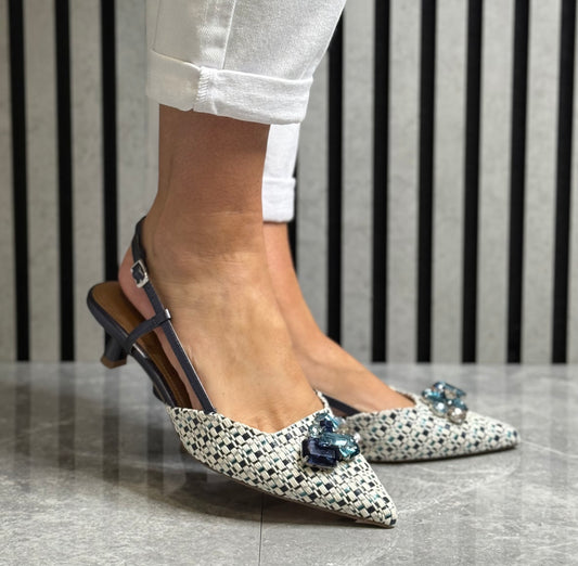 Tamaris - Blue Detailed Slingback