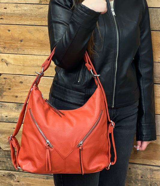 hannah k - Mango Zip Detal Handbag/Rucksack