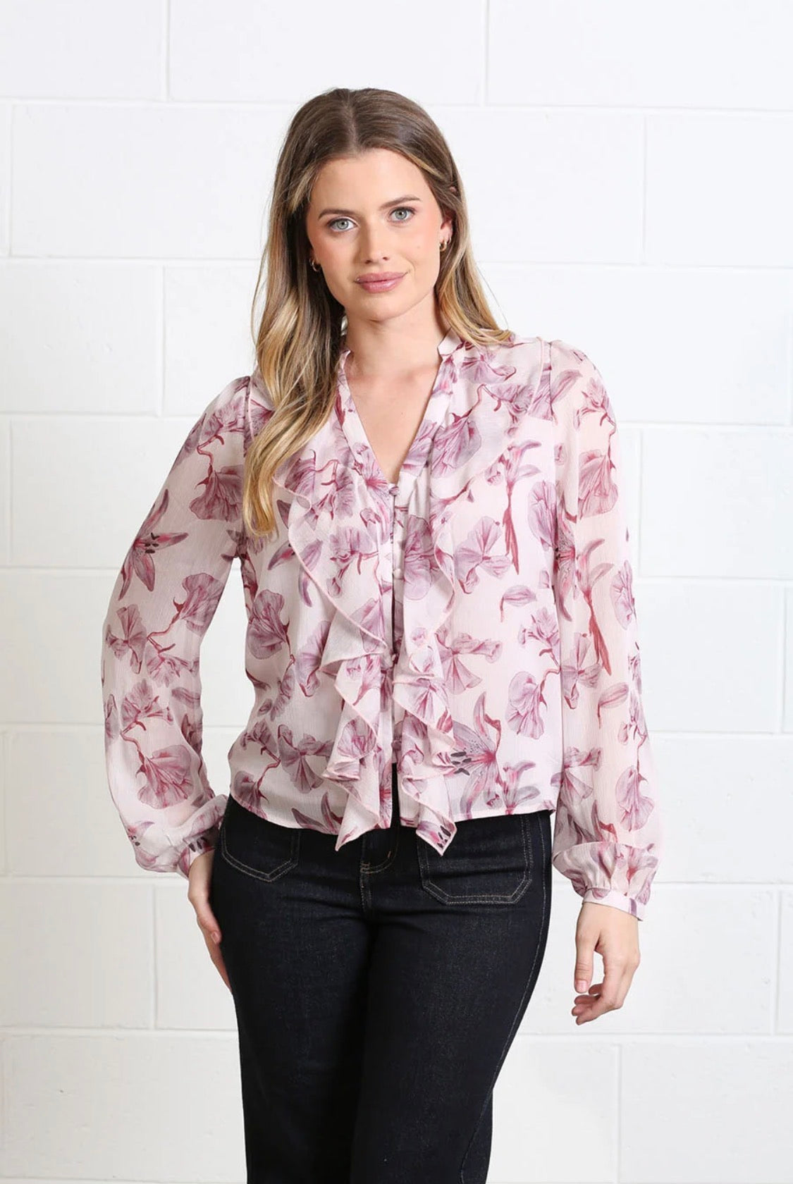 Rant & Rave - Anna Blush Frill Top