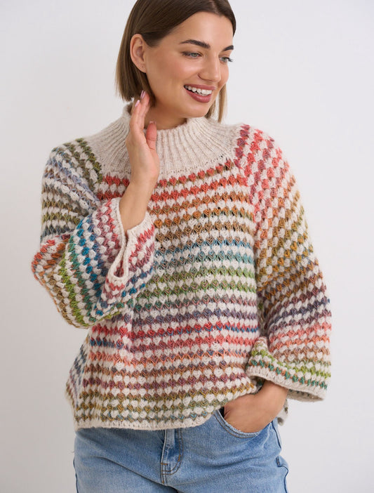 Beige Multi Loose Knit.