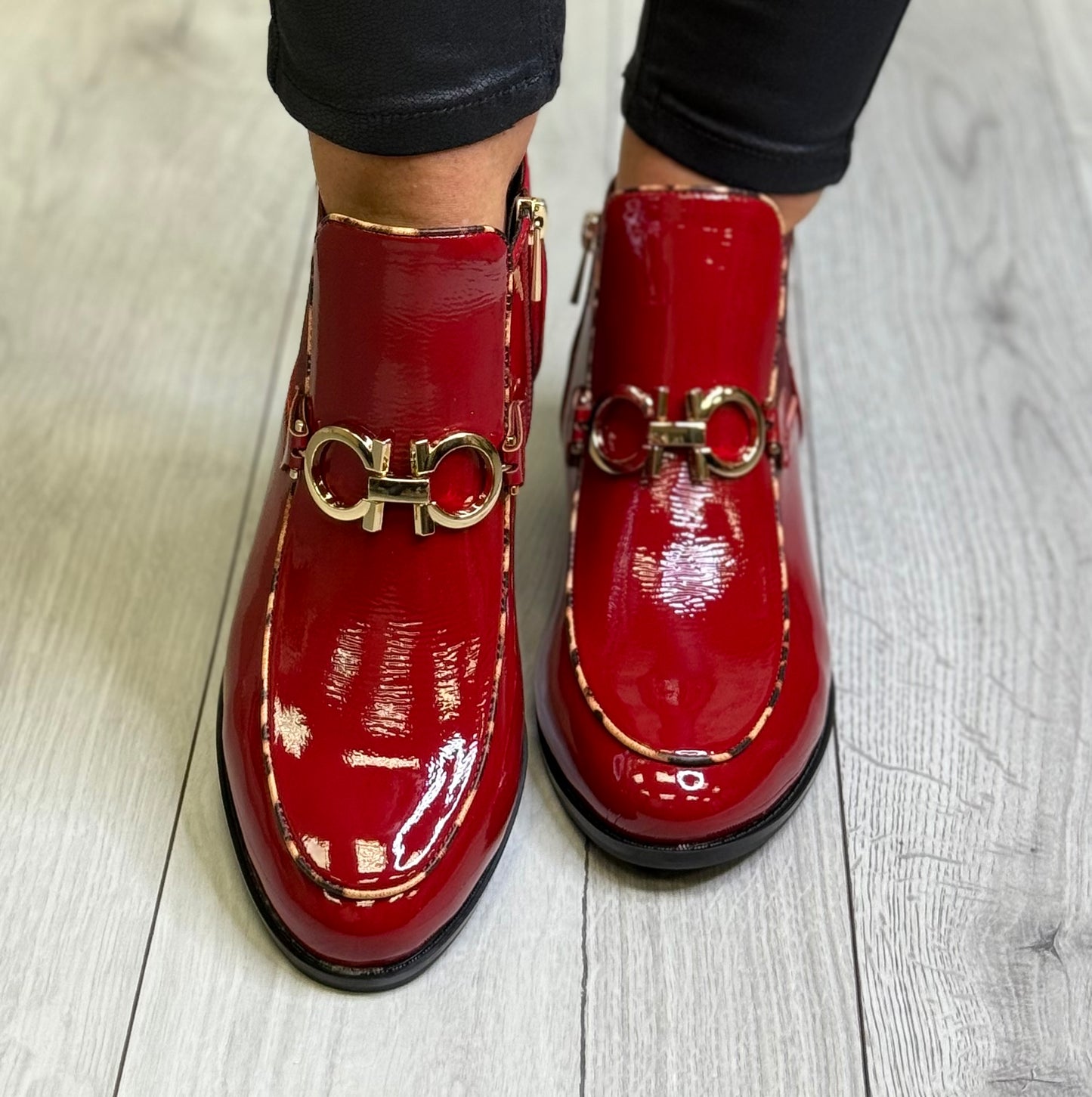 Patrizio Como - 'Lendorf' Rossa Patent Ankle Boot