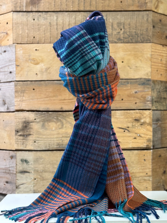 hannah k - Petrol Mix Scarf