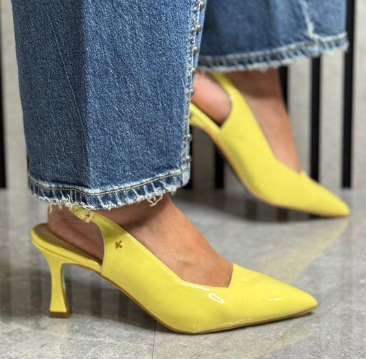Kate Appleby - ‘Denham’ Sunflower Patent Sling Back Heel