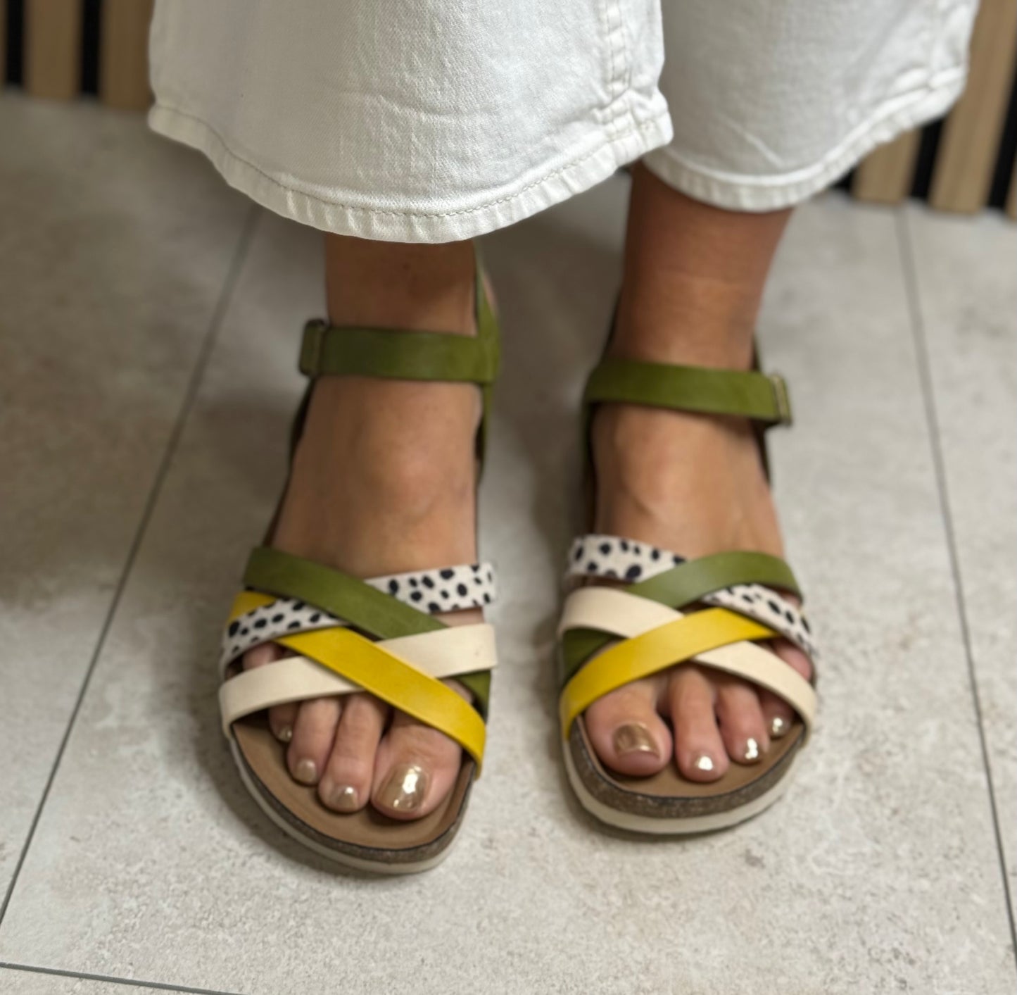 Lunar - 'Selina' Green Mix Sandal