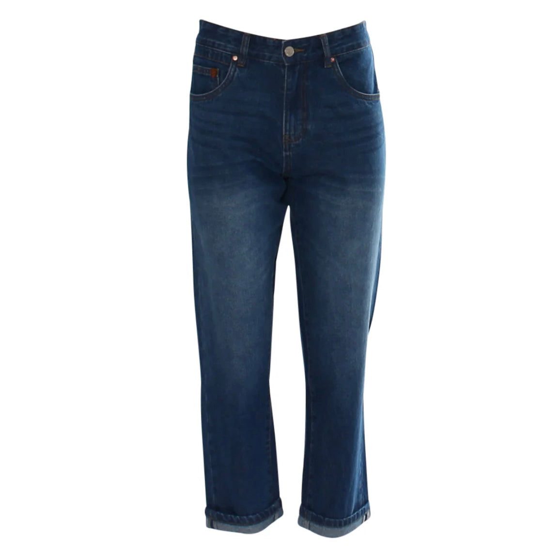 Rant & Rave - 'Samantha’ Mid Blue Relaxed Straight Leg Jean