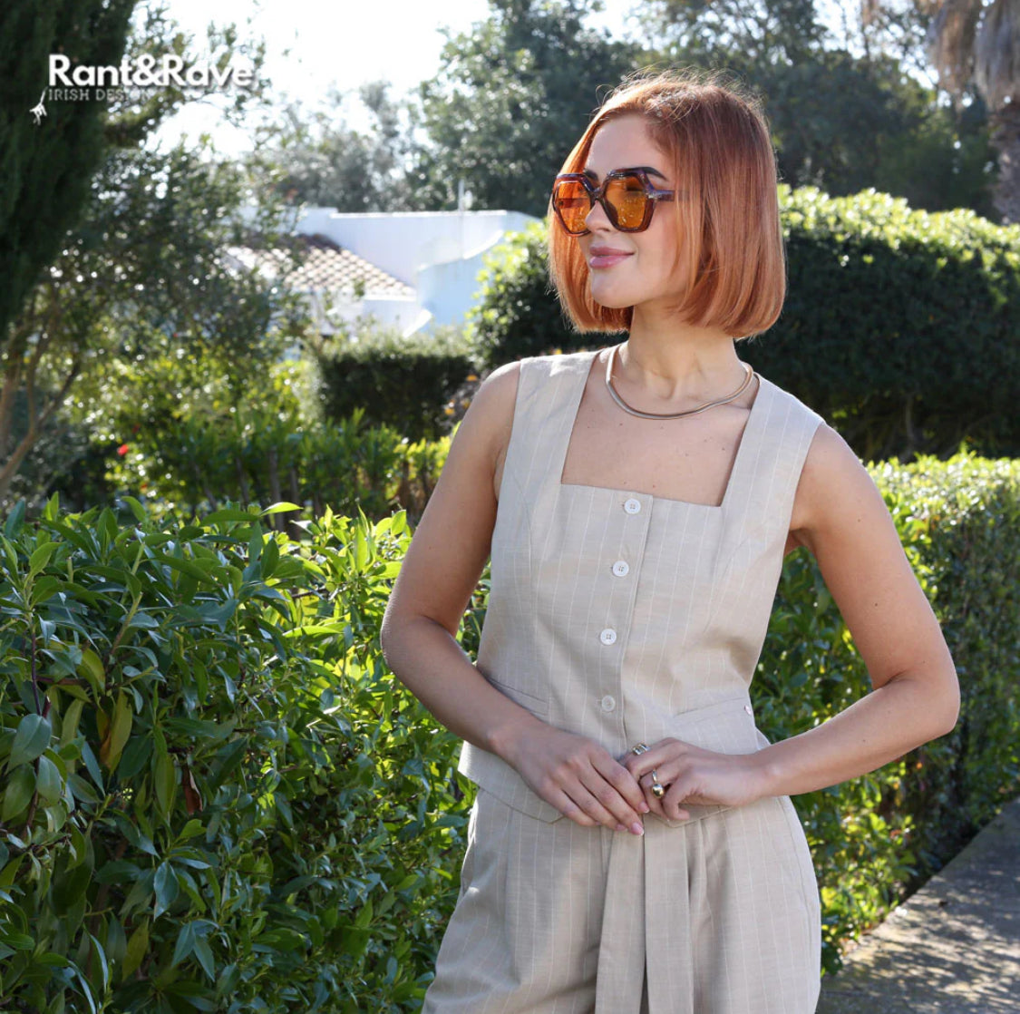 Rant & Rave - ‘Edlyn’ Sand Waistcoat