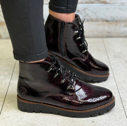 Rieker - Burgundy Patent Boot