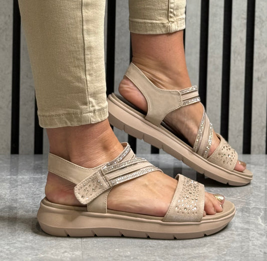 Jana - Powder Pink Strap Sandal
