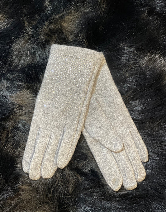 hannah k - Grey Diamante Glove.