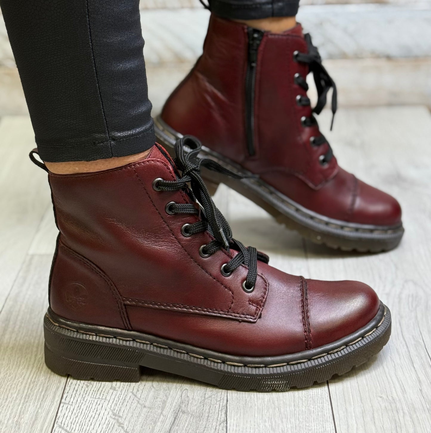 Rieker - Burgundy Lace Boot