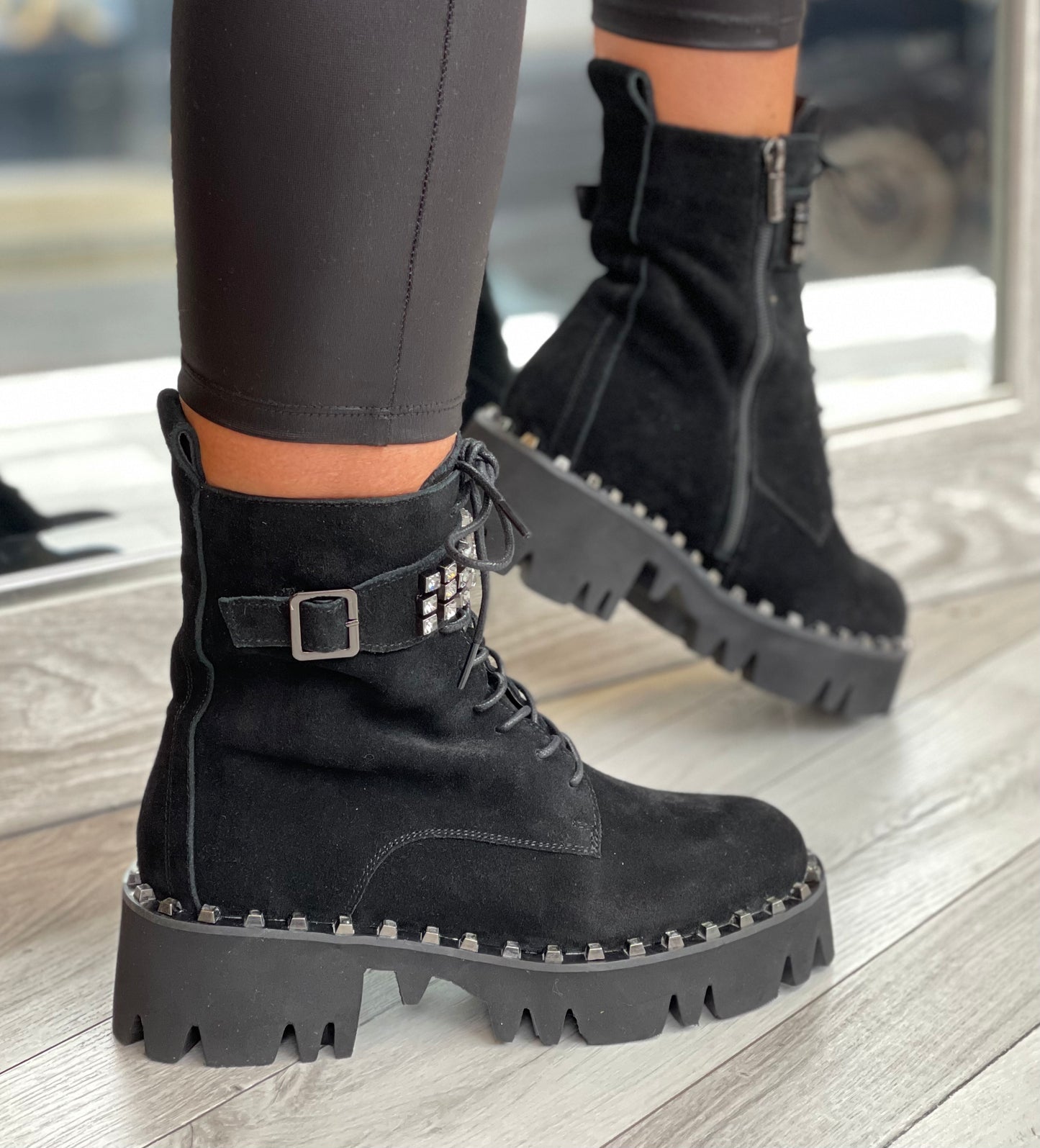 Loretta Vitale - Black Suede Embellished Boot