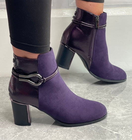 Lotus - 'Ebony' Purple Dress Boot