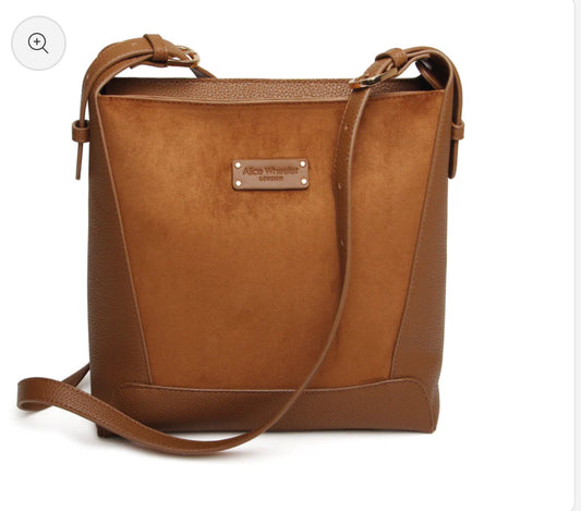 Alice Wheeler - Fudge Faux Suede Kensington Crossbody Bag