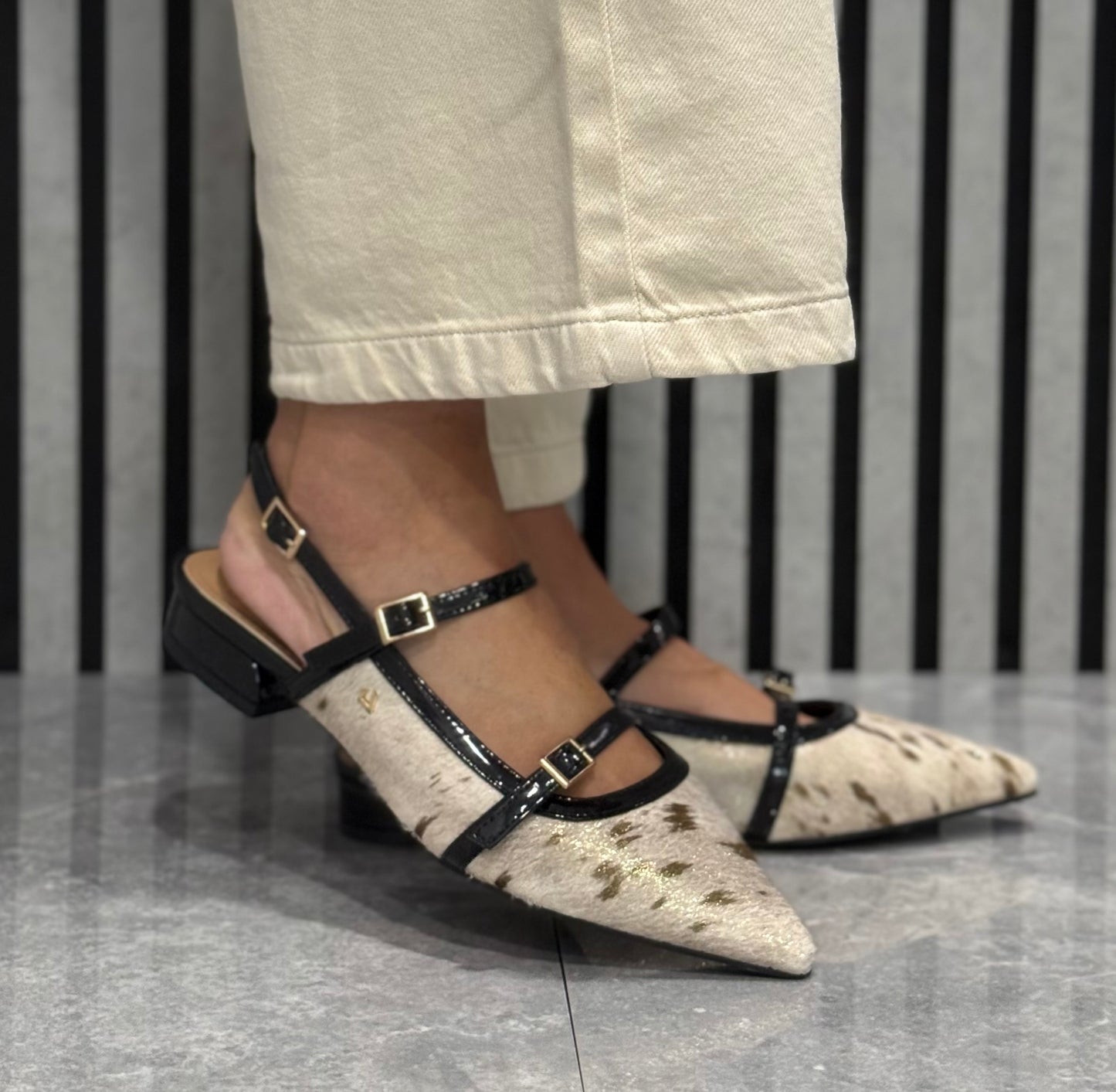 Una Healy - 'Watermelon' Dalmation Slingback Shoe