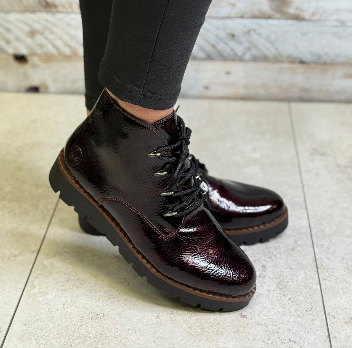 Rieker - Burgundy Patent Boot