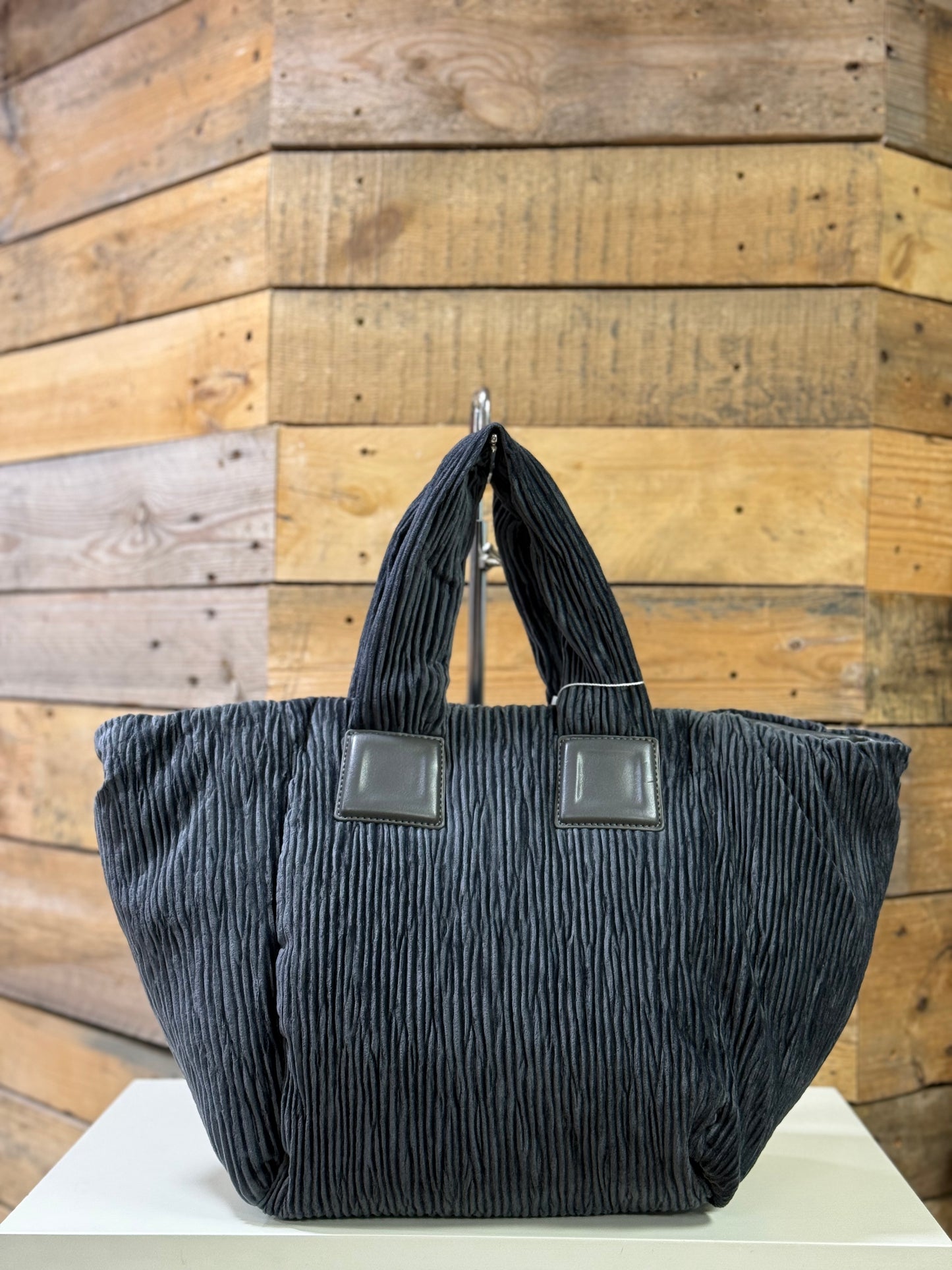 hannah k - 'Brianna' Grey Cord Medium Handbag