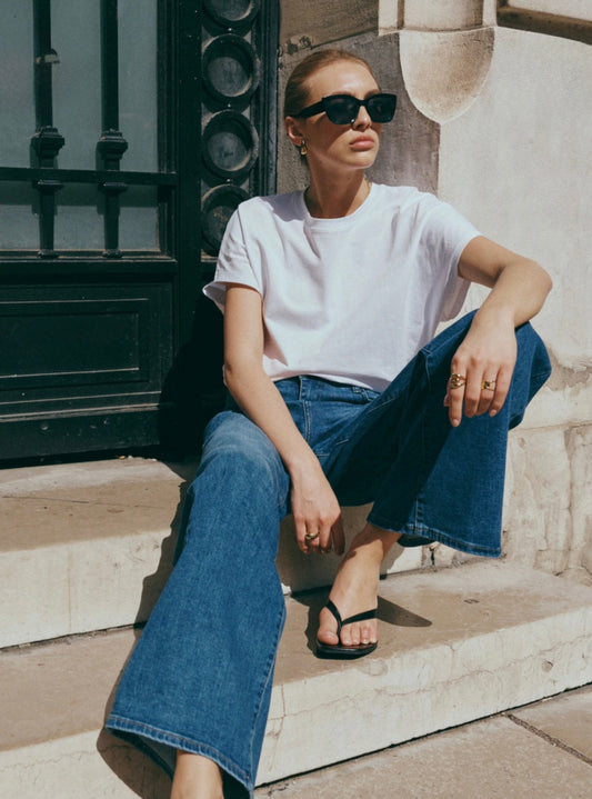 Mid Wash Relaxed Straight Jean.