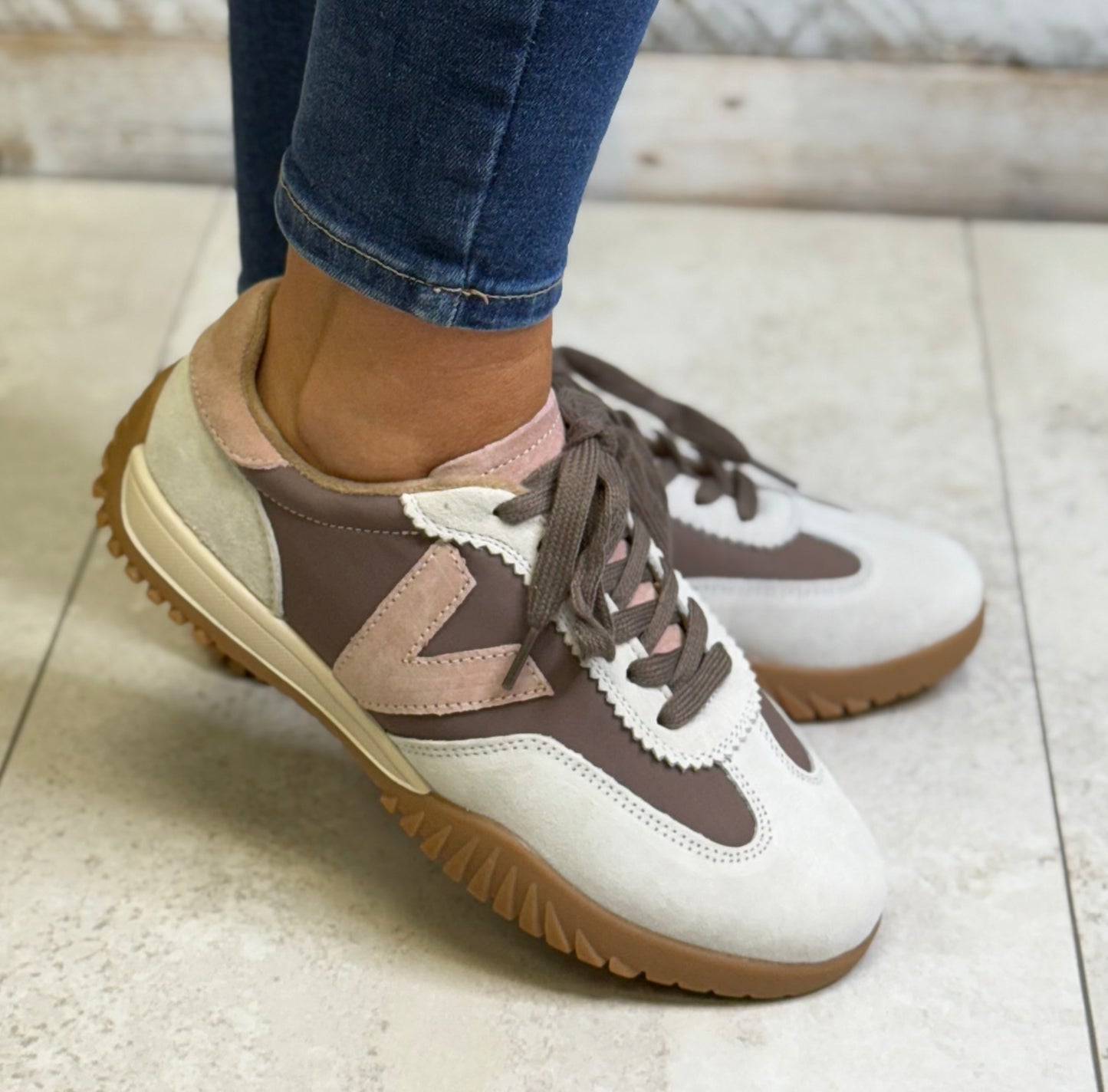 Drilleys- 'Forty Seven' Pink Latte Trainer