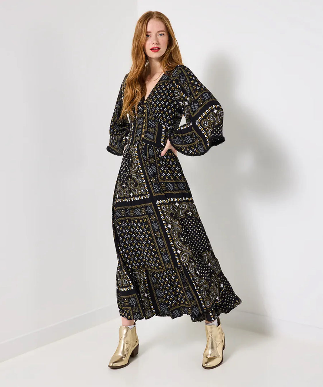 Joe Browns - Seline Scarf Print Crinkle Dress