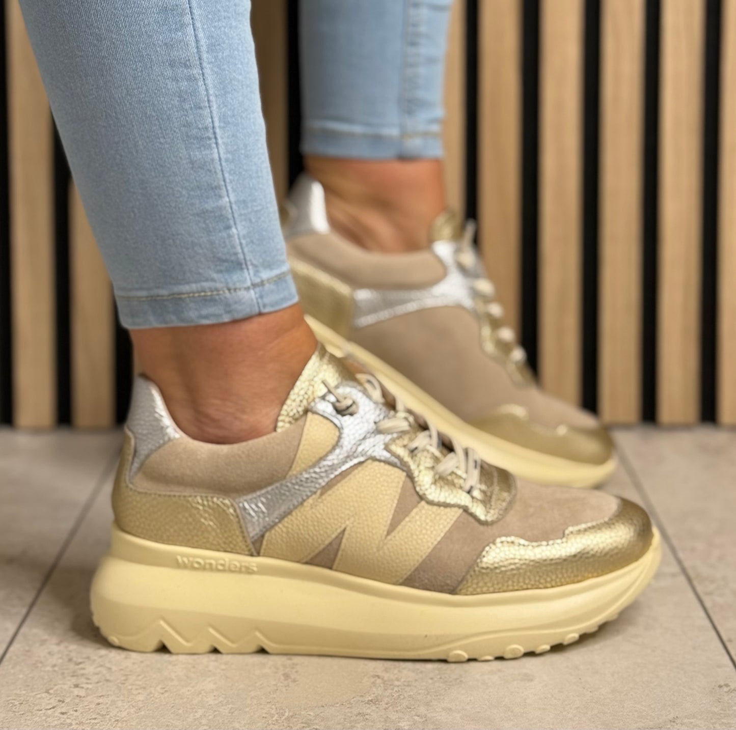 Wonders - A-4020 Max/Platino/Beige Trainer