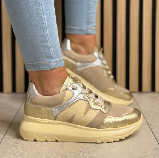 Wonders - A4020 Max/Platino/Beige Trainer