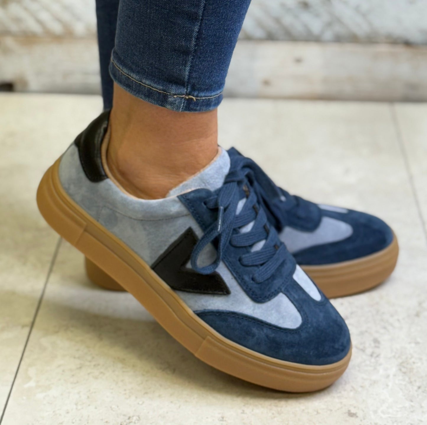 Drilleys- 'Ninety' Double Denim Trainer