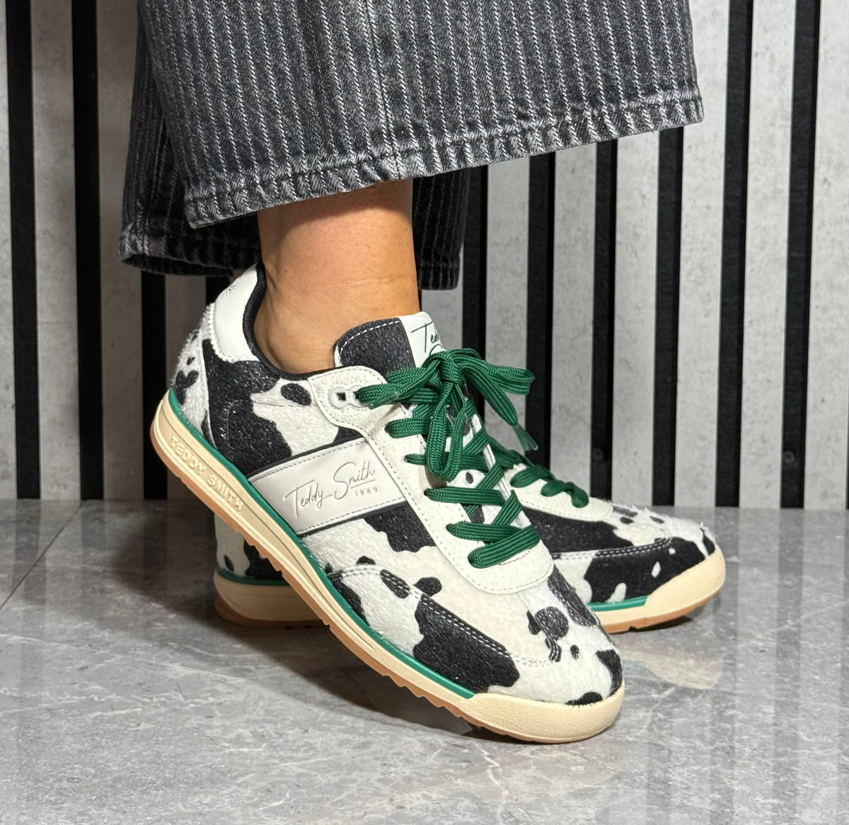 Teddy Smith - Cow Print Trainer (121005)
