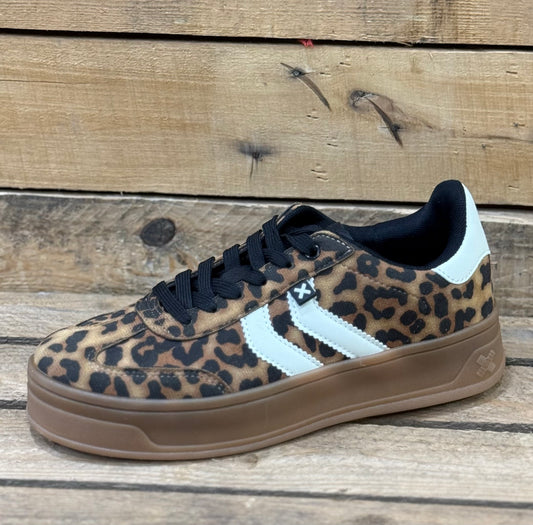 Xti - Leopard Print Combo Trainer (144584)