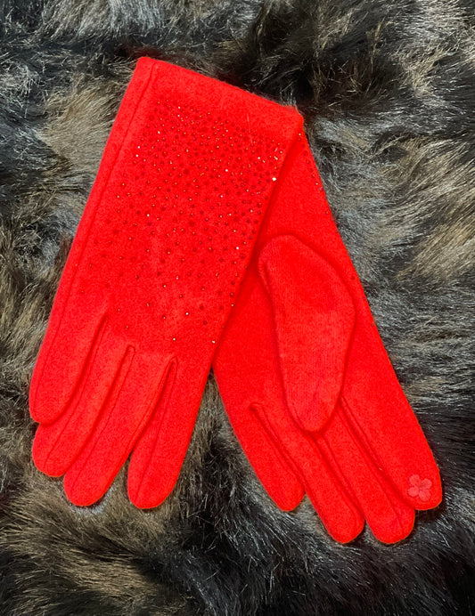 hannah k - Red Diamante Glove.