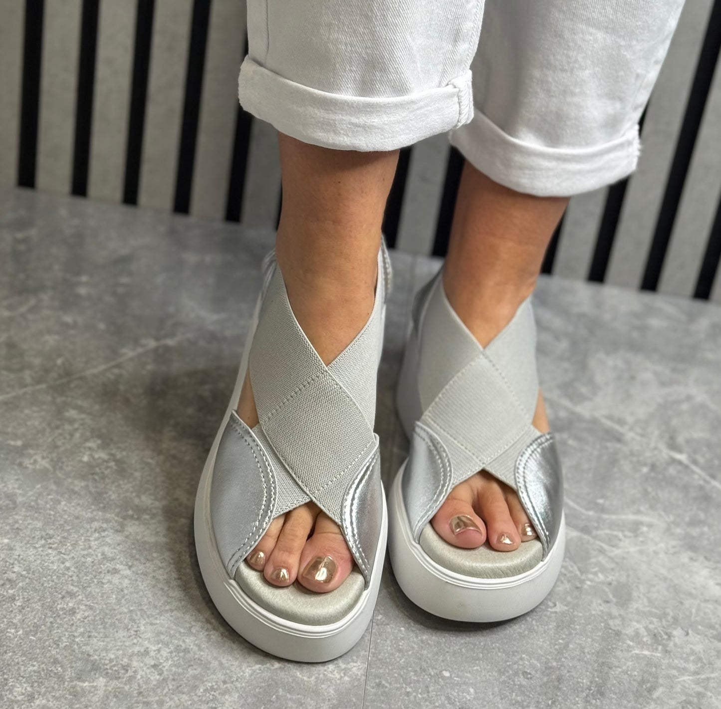 Fly London - Silver Sandal (DAIF216)